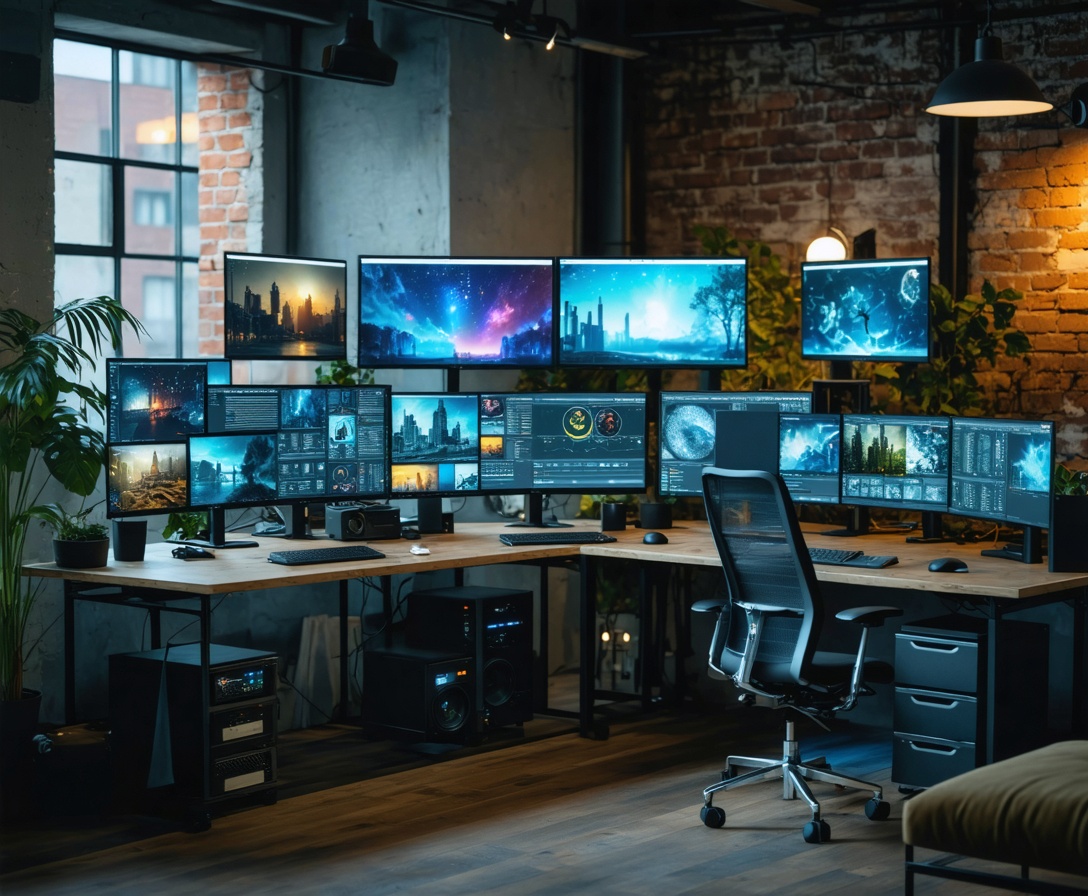 Команда дизайнеров Liberty Animate за работой в студии